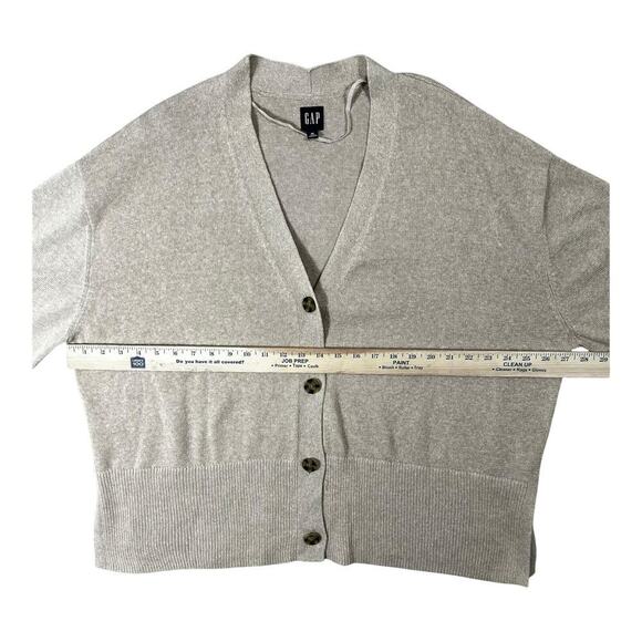 GAP Women’s Boxy Button-Front Cardigan Sweater Size XL - Light Beige Marled Knit - Picture 4 of 6